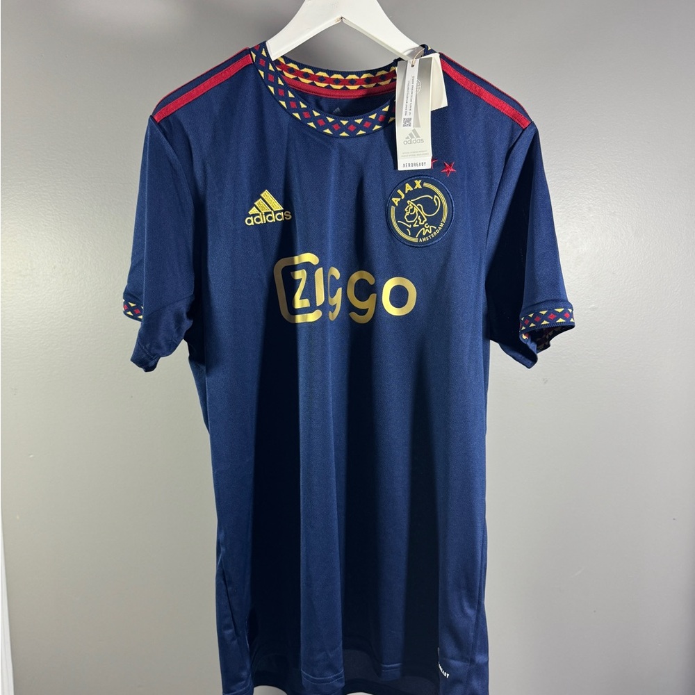 🚨SOLD ON DEPOP🚨Adidas Ajax Navy Soccer Jersey